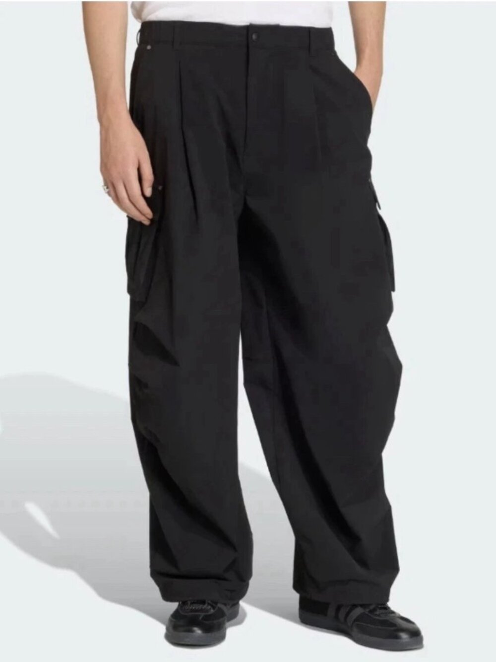KD2780 Adidas Originals Mens Premium Essentials Utility Cargo Pants Black Sz 34